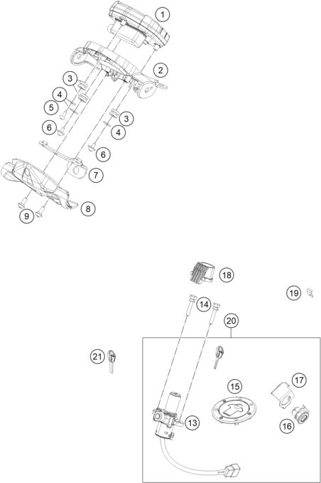 Náhled schématu INSTRUMENTS / LOCK SYSTEM