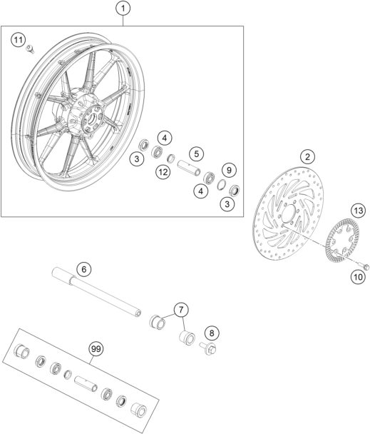 Náhled schématu FRONT WHEEL
