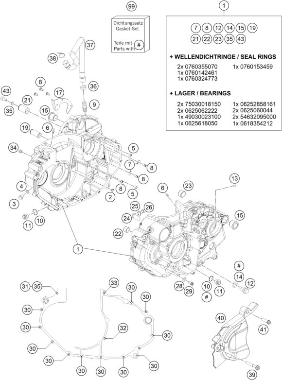 Náhled schématu ENGINE CASE