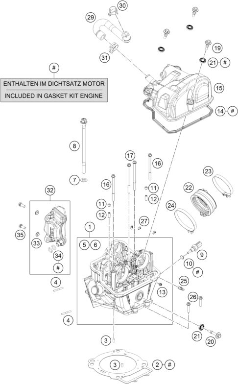 Náhled schématu CYLINDER HEAD