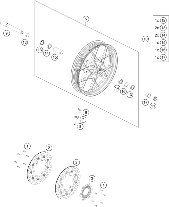 Náhled schématu FRONT WHEEL