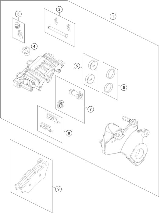 Náhled schématu REAR BRAKE CALIPER