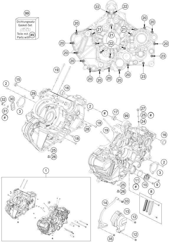 Náhled schématu ENGINE CASE