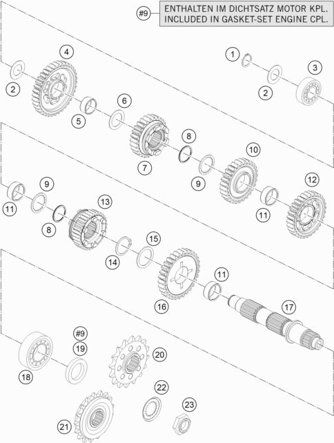 Náhled schématu TRANSMISSION II - COUNTERSHAFT