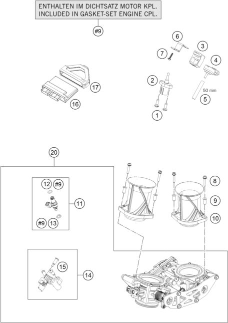 Náhled schématu THROTTLE BODY