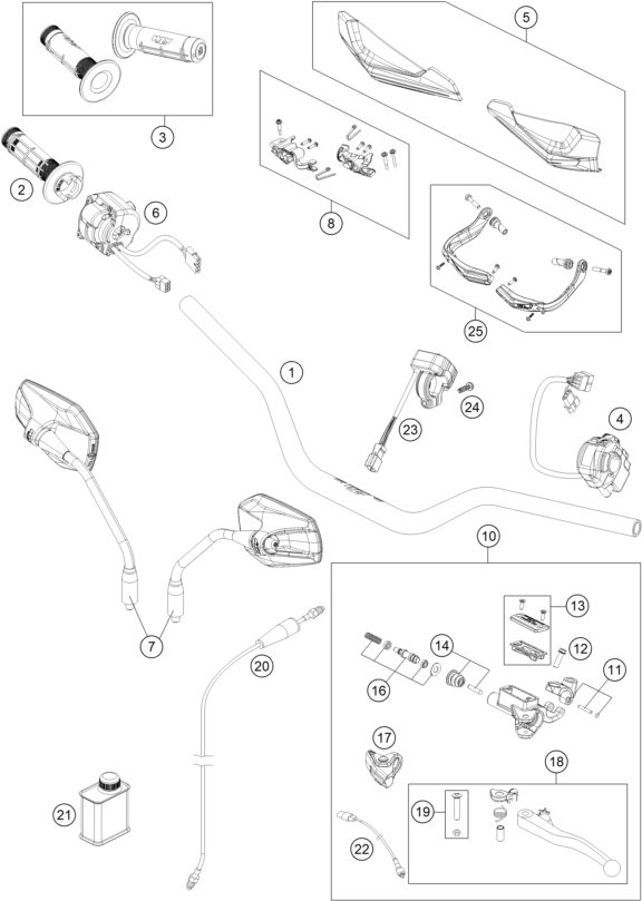 Náhled schématu HANDLEBAR, CONTROLS