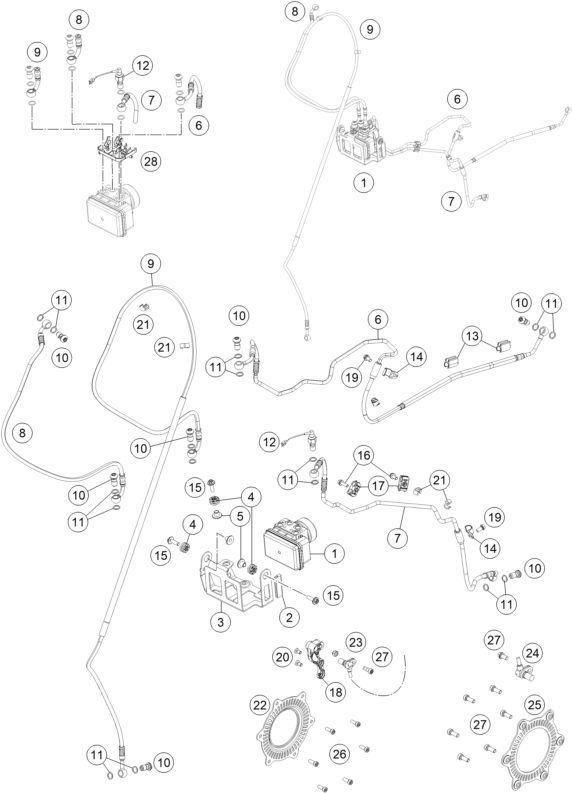 Náhled schématu ANTIBLOCK SYSTEM ABS