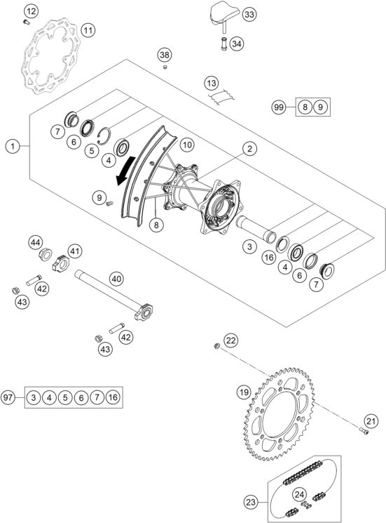 Náhled schématu REAR WHEEL
