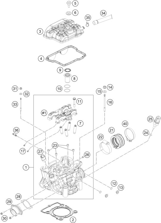 Náhled schématu CYLINDER HEAD