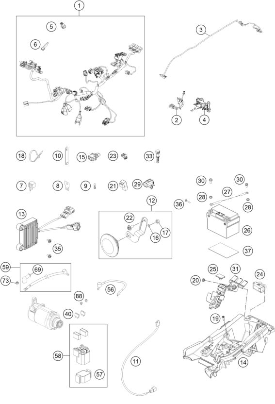 Náhled schématu WIRING HARNESS