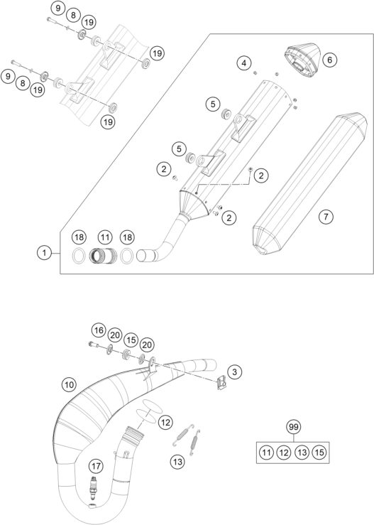 Náhled schématu EXHAUST SYSTEM