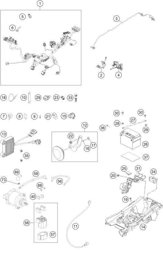 Náhled schématu WIRING HARNESS