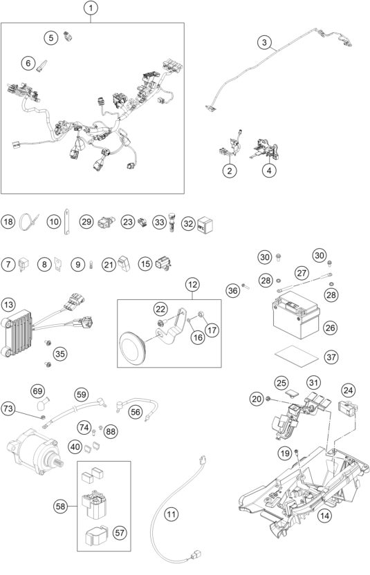 Náhled schématu WIRING HARNESS