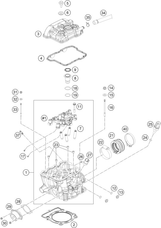 Náhled schématu CYLINDER HEAD