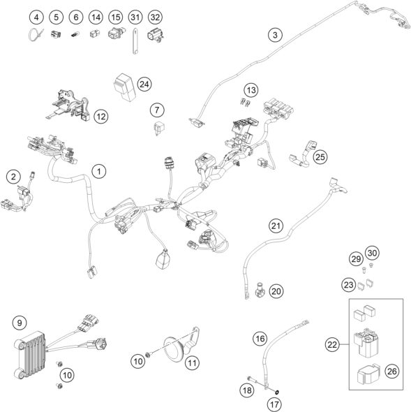 Náhled schématu WIRING HARNESS