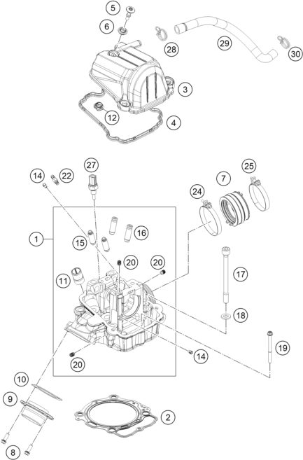 Náhled schématu CYLINDER HEAD
