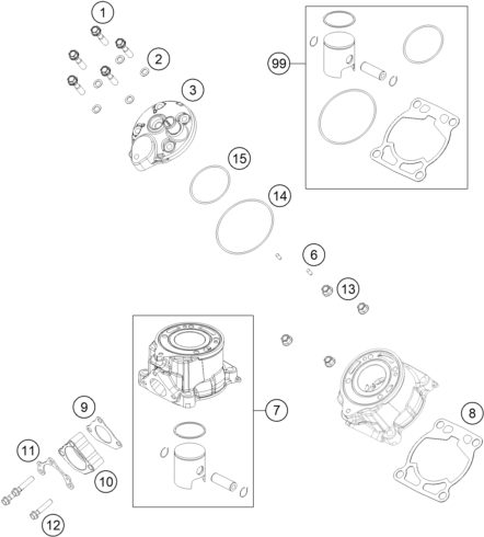 Náhled schématu CYLINDER, CYLINDER HEAD