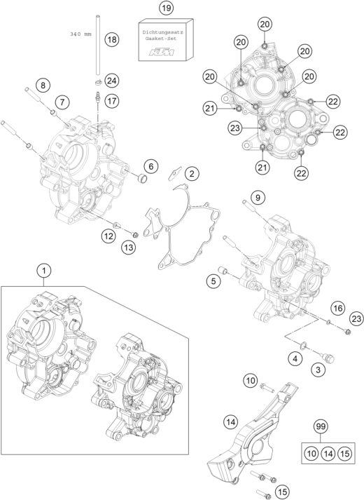 Náhled schématu ENGINE CASE