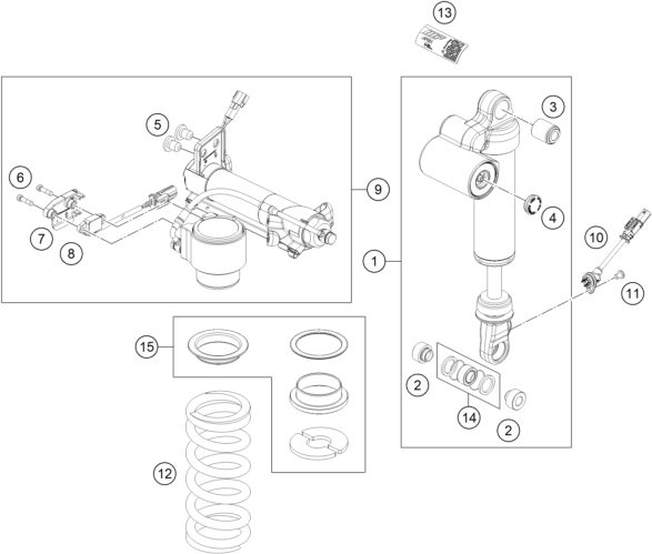 Náhled schématu SHOCK ABSORBER DISASSEMBLED