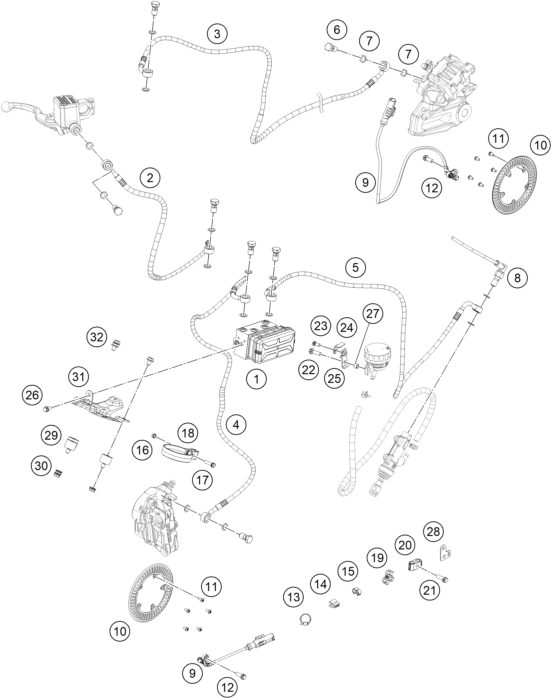 Náhled schématu ANTIBLOCK SYSTEM ABS