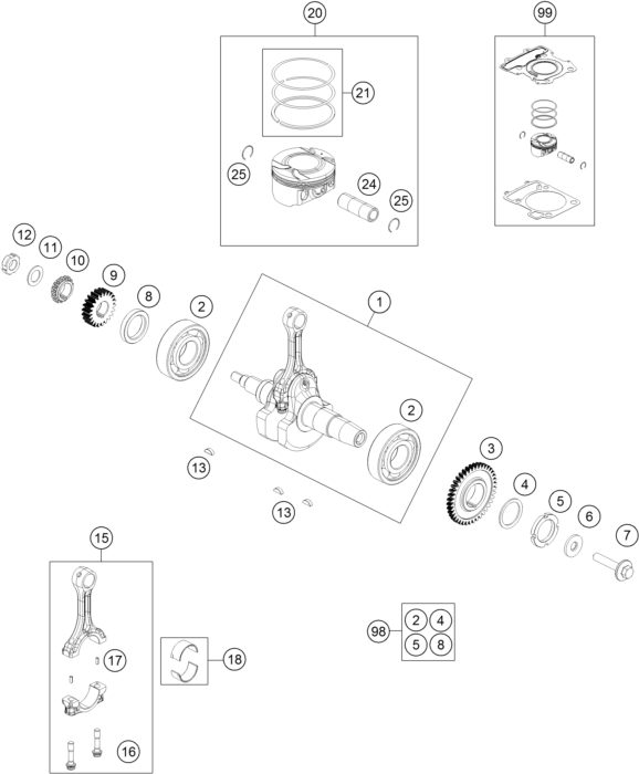 Náhled schématu CRANKSHAFT, PISTON