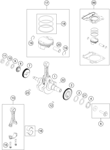 Náhled schématu CRANKSHAFT, PISTON