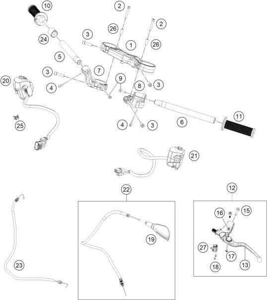Náhled schématu HANDLEBAR, CONTROLS