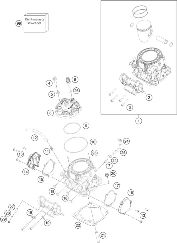 Náhled schématu CYLINDER, CYLINDER HEAD