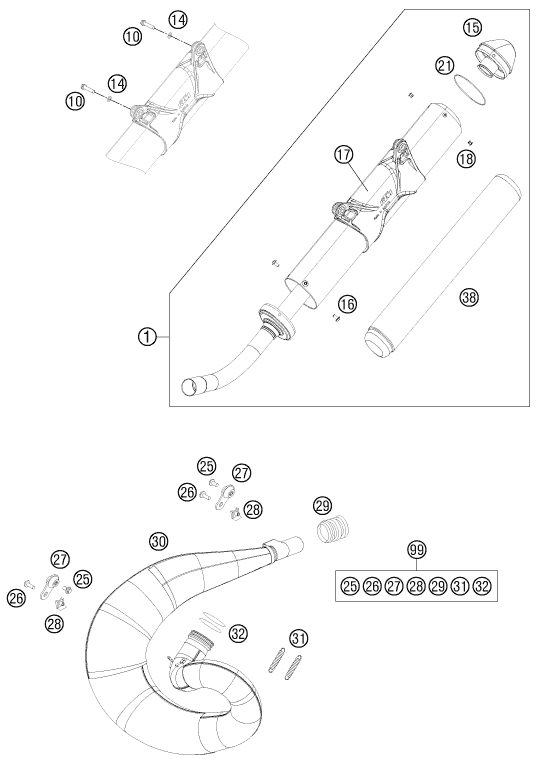 Náhled schématu EXHAUST SYSTEM