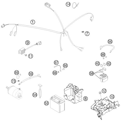 Náhled schématu WIRING HARNESS
