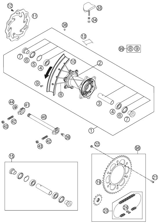 Náhled schématu REAR WHEEL