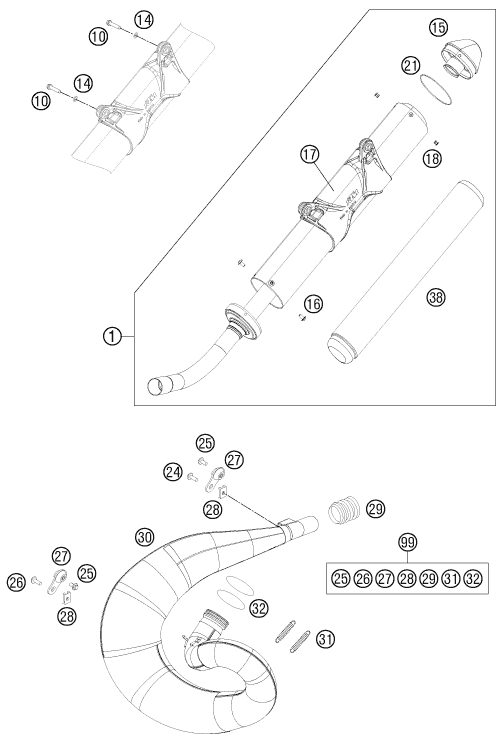 Náhled schématu EXHAUST SYSTEM