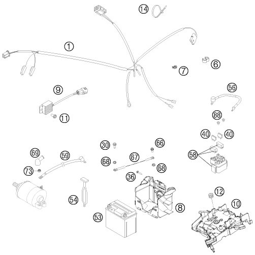 Náhled schématu WIRING HARNESS