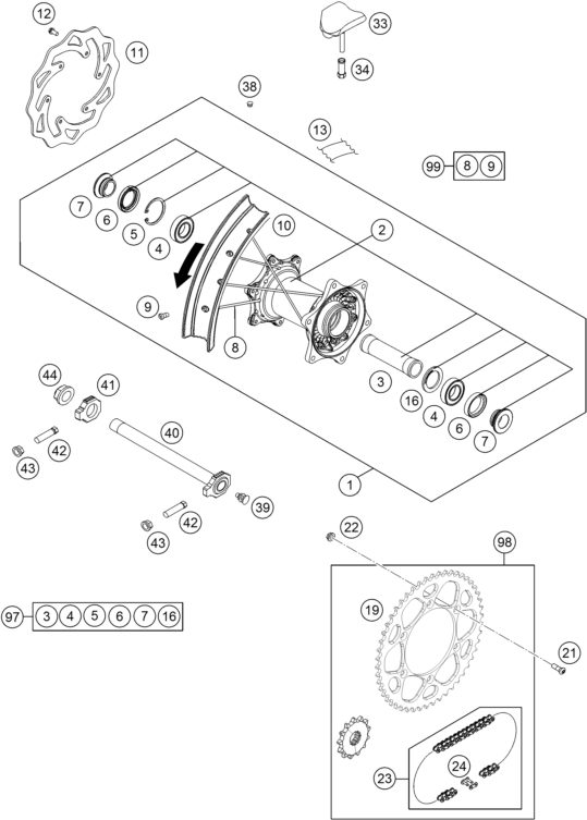 Náhled schématu REAR WHEEL