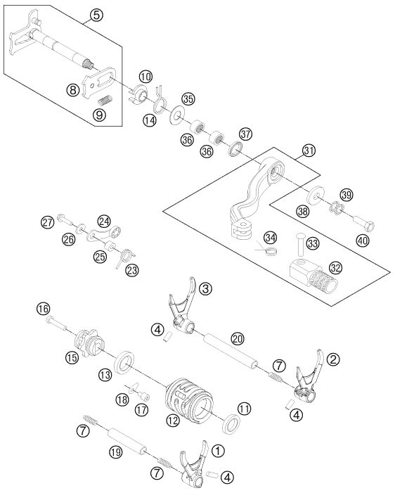Náhled schématu SHIFTING MECHANISM