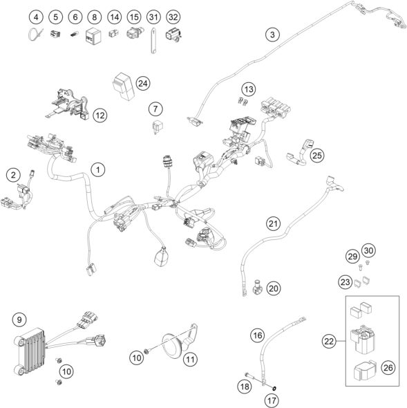 Náhled schématu WIRING HARNESS
