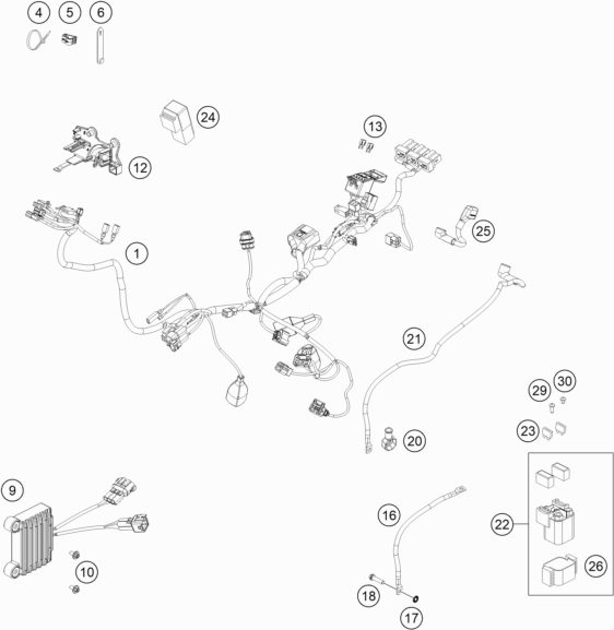 Náhled schématu WIRING HARNESS