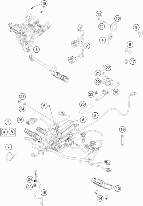 Náhled schématu WIRING HARNESS
