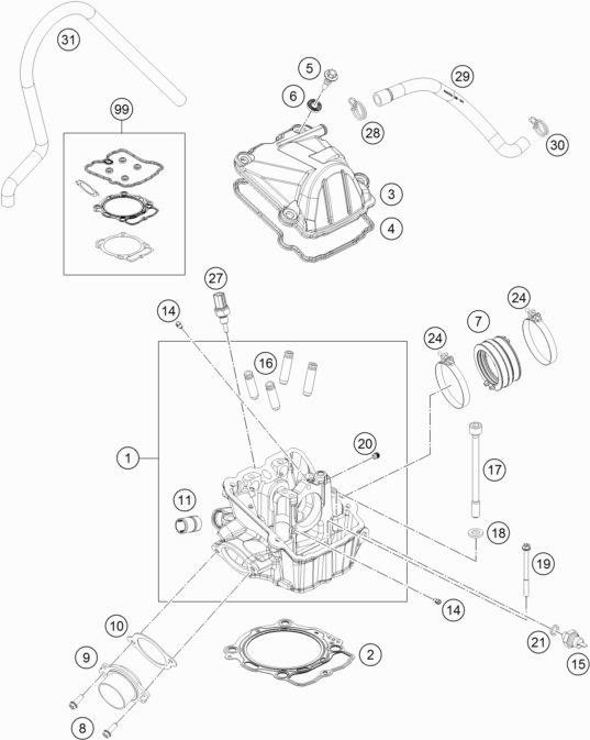 Náhled schématu CYLINDER HEAD