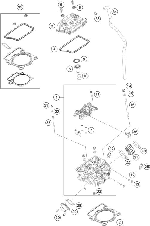 Náhled schématu CYLINDER HEAD