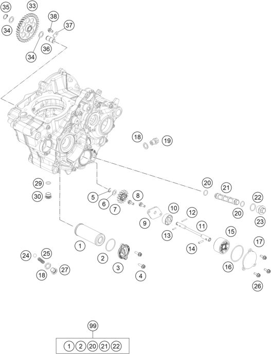 Náhled schématu LUBRICATING SYSTEM