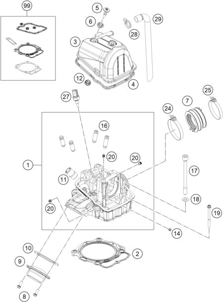 Náhled schématu CYLINDER HEAD