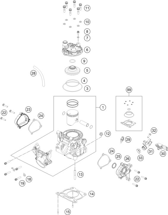 Náhled schématu CYLINDER, CYLINDER HEAD