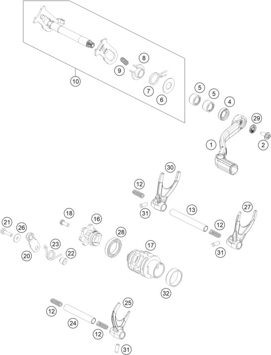 Náhled schématu SHIFTING MECHANISM
