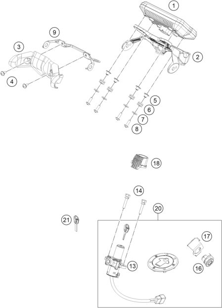 Náhled schématu INSTRUMENTS / LOCK SYSTEM