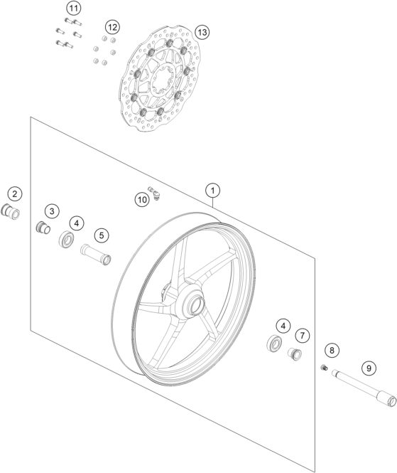 Náhled schématu FRONT WHEEL
