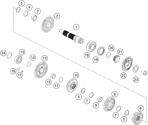Náhled schématu TRANSMISSION II - COUNTERSHAFT