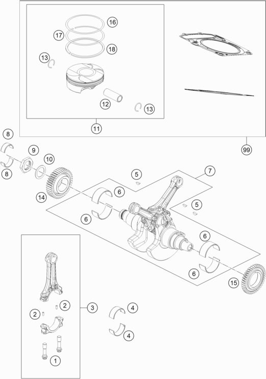 Náhled schématu CRANKSHAFT, PISTON