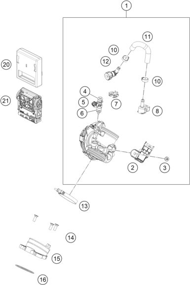 Náhled schématu THROTTLE BODY