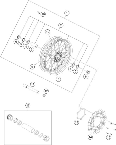 Náhled schématu FRONT WHEEL